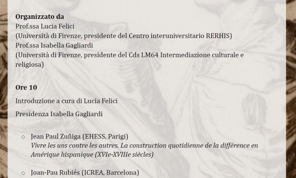 21 maggio 2024 ore 10-19 Dipartimento Sagas, Via San Gallo 10, Firenze, Aula Parva